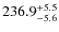 $\rm 236.9^{+5.5}_{-5.6}$