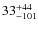$\rm 33^{+44}_{-101}$