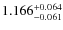 $\rm 1.166^{+ 0.064}_{- 0.061}$