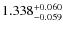 $\rm 1.338 ^{+ 0.060}_{- 0.059}$