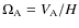 $\Omega_{\rm A}= V_{\rm A}/H$