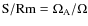 $\rm S/Rm=\Omega_{\rm A}/\Omega$