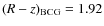 $(R-z)_{\rm BCG} = 1.92$