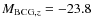 $M_{{\rm BCG}, z} = -23.8$