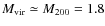 $M_{\rm vir} \simeq M_{200} = 1.8$