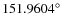 $151.9604^{\circ}$