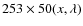 $253\times 50 (x,\lambda )$