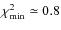 $\chi^2_{\rm min}\simeq0.8$