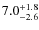 $\rm 7.0^{+1.8}_{-2.6}$