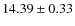 $14.39\pm0.33$