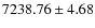 $7238.76\pm4.68$