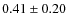 $0.41\pm0.20$