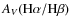$A_{V}(\rm {H}\alpha/\rm {H}\beta)$