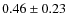 $0.46 \pm 0.23$