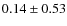 $0.14\pm0.53$