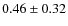 $0.46\pm0.32$