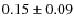 $0.15\pm0.09$