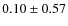 $0.10\pm0.57$