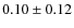 $0.10\pm0.12$
