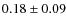 $0.18 \pm 0.09$
