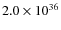 $2.0 \times 10^{36}$