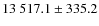 $13~517.1\pm335.2$