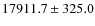 $17911.7\pm325.0$