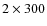 $2 \times 300$