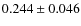 $0.244\pm0.046$