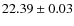 $22.39 \pm 0.03$