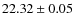 $22.32 \pm 0.05$