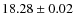 $18.28 \pm 0.02$