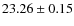 $23.26\pm0.15$
