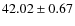 $42.02\pm0.67$