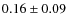 $0.16\pm0.09$