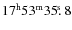 $17^{\rm h}53^{\rm m}35\hbox{$.\!\!^{\rm s}$ }8$