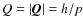 $Q=\vert\vec{Q}\vert={h/p}$