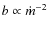$b\propto \dot
m^{-2}$