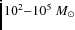 $10^2{-}10^5~M_\odot$