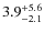 $\rm 3.9_{-2.1}^{+5.6}$
