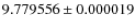$9.779556 \pm 0.000019$