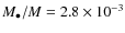 $M_\bullet/M=2.8\times 10^{-3}$