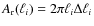 $A_{\rm {r}}(\ell_{i})=2\pi \ell_{i} \Delta \ell_i$