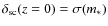$\delta_{\rm sc}(z=0)= \sigma(m_*)$