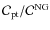 ${\cal C}_{\rm pt}/{\cal C}^{\rm NG}$