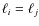 $\ell _{i}=\ell _{j}$
