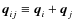 ${\vec q}_{ij}\equiv {\vec q}_{i}+{\vec q}_{j}$