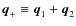 ${\vec q}_{+}\equiv {\vec q}_{1}+{\vec q}_{2}$