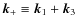 ${\vec k}_{+}\equiv{\vec k}_{1}+{\vec k}_{3}$