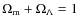 $\Omega_{\rm {m}}+\Omega_{\Lambda}=1$